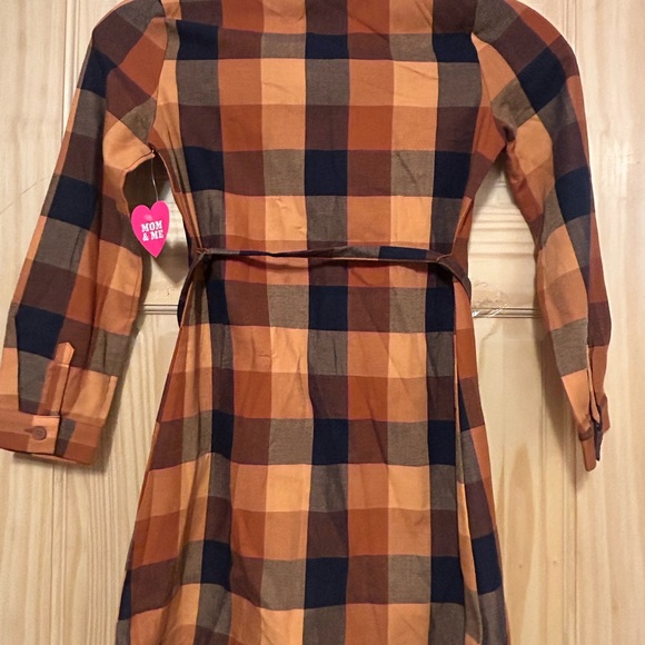 Children’s Place Orange and Blue Plaid Dress - Picture 2 of 3